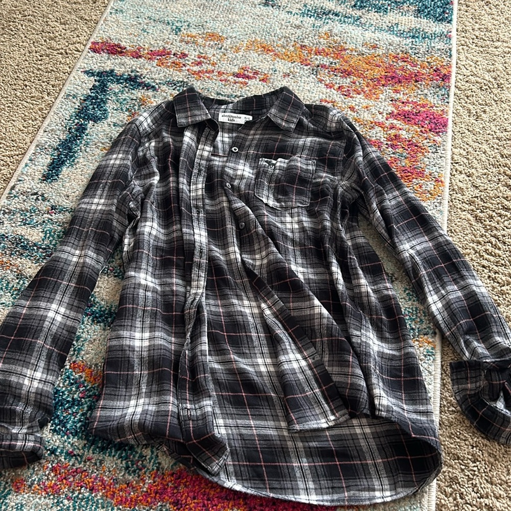 Abercrombie and fitch kids flannel size 15/16.